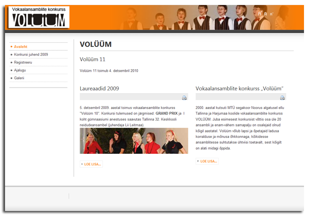 ekraanipilt - avaleht